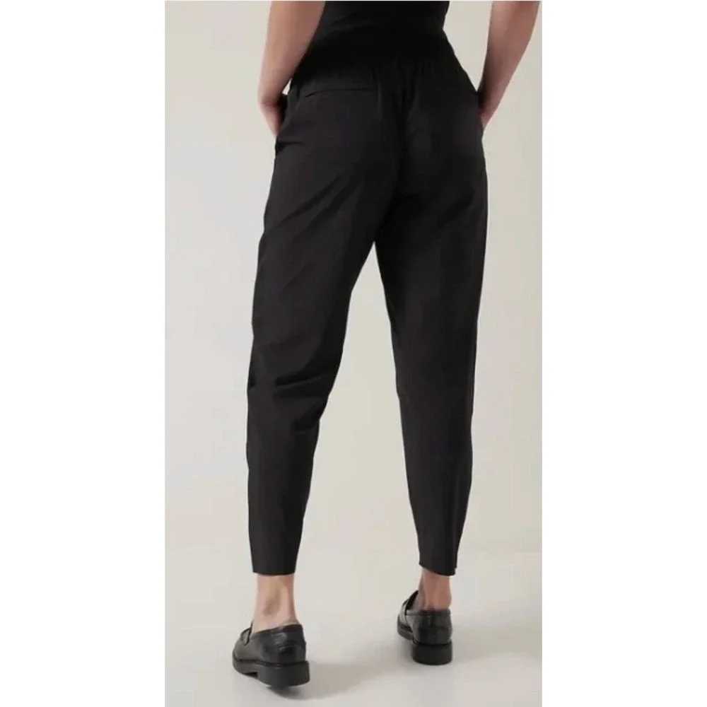 ATHLETA Brooklyn Ankle Pant Black Pants 10 Stretch Tapered Travel #198671 $99 - Picture 3 of 12